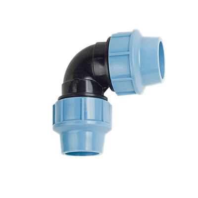 ข้อต่อแบบสวมอัด (ข้องอ 90 ํ) (HDPE Compression 90° Elbow)